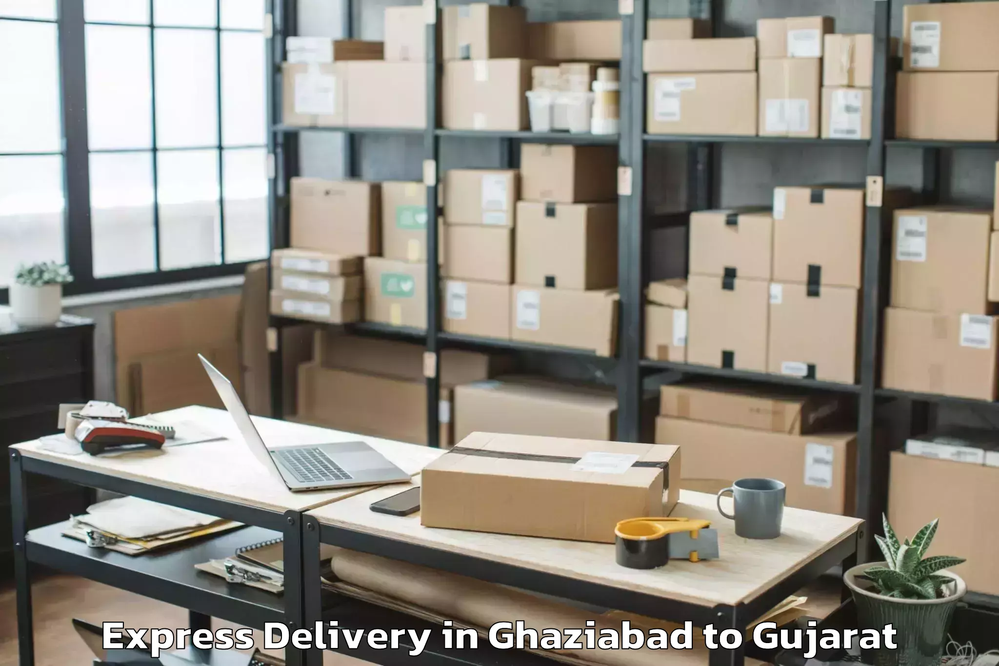 Top Ghaziabad to Palitana Express Delivery Available